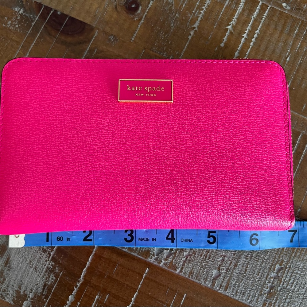 Kate Spade Vibrant Pink Wallet gently used boutique (not outlet)